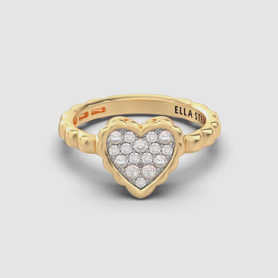 Lab-Grown Signature Heart Ring