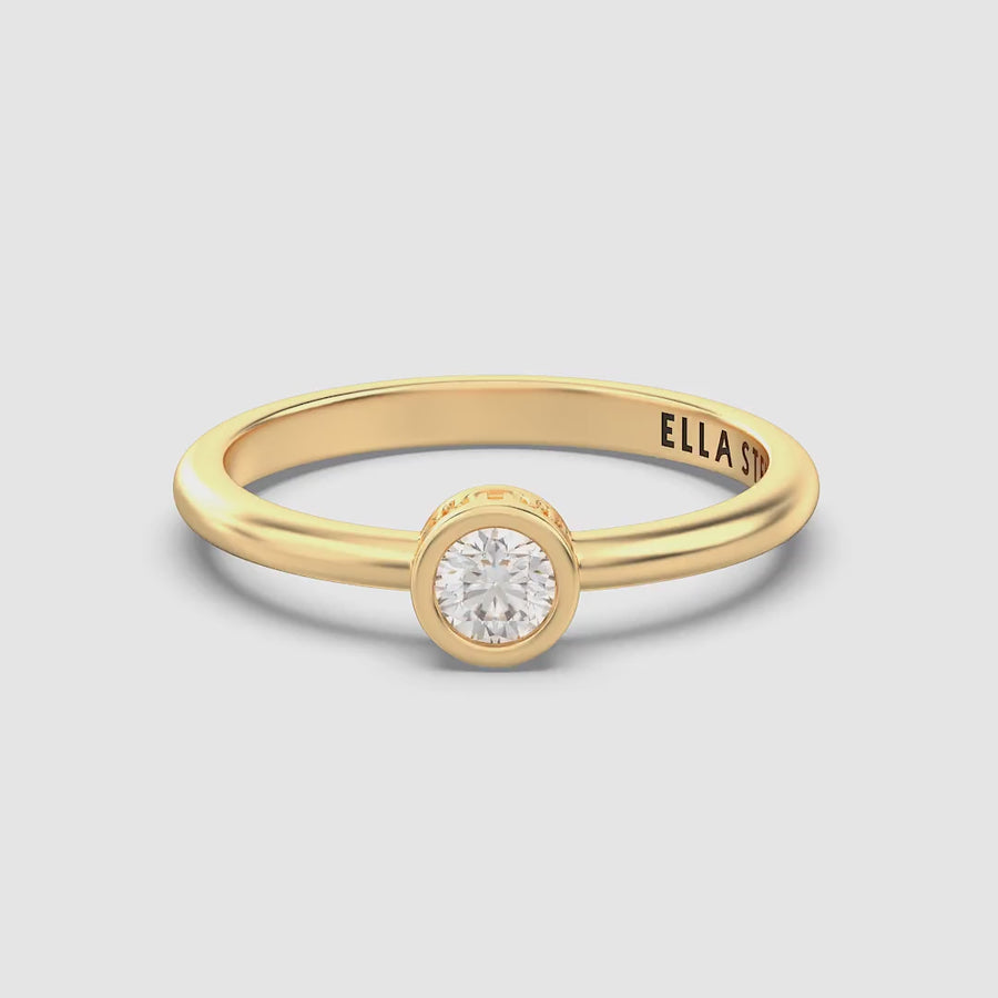 Lab-Grown 0.20 Ct Signature Bezel Ring