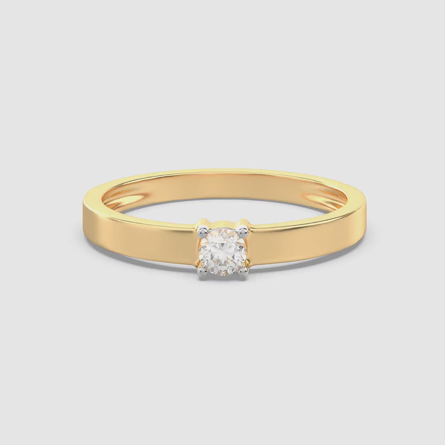 Lab-Grown 0.13 Ct Diamond Solo Band Ring