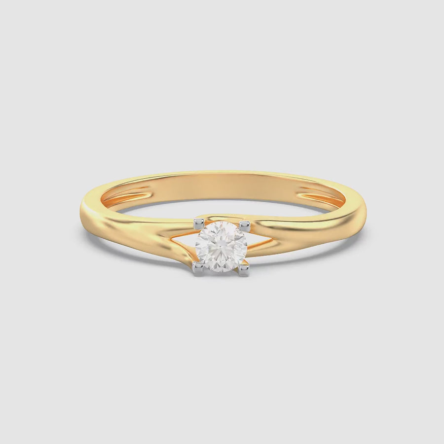 Lab-Grown 0.20 Ct Roots Solo Ring