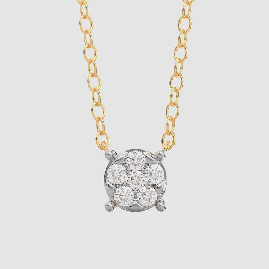 Lab-Grown Large Signature Four Prong Pendant Necklace