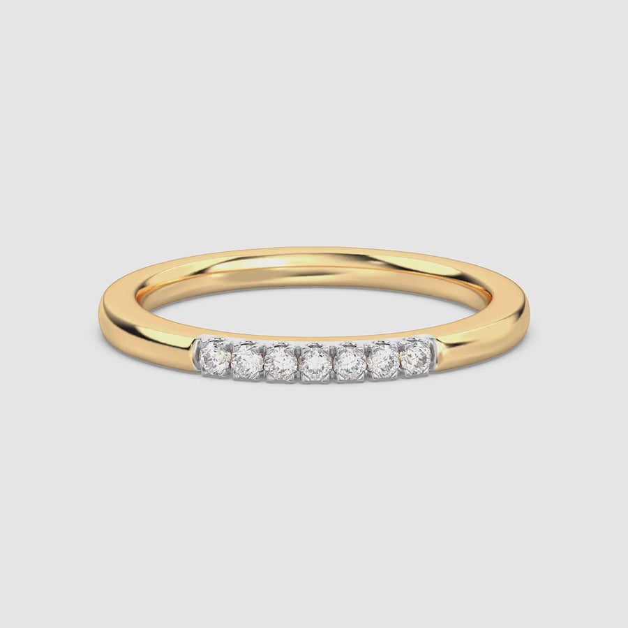 Lab-Grown 0.13 Ct  Diamond Harmony Band Ring