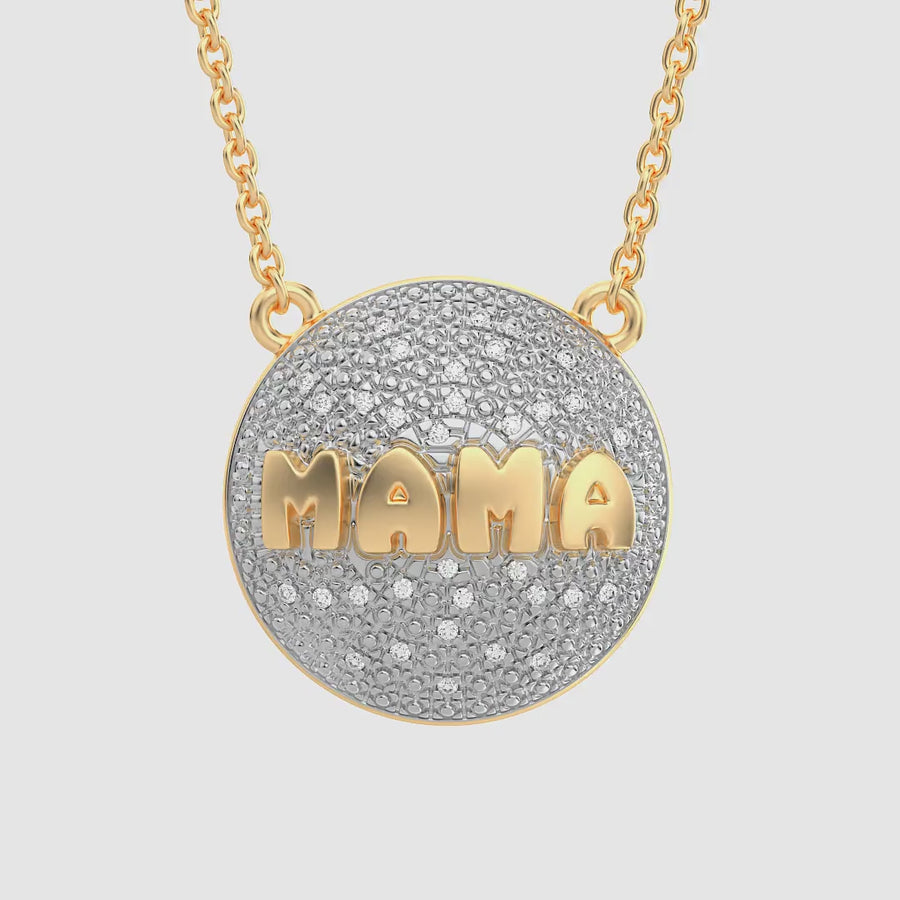 Lab-Grown Mama Sphere Pendant Necklace