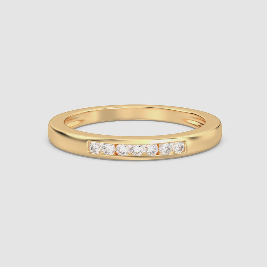 Lab-Grown  0.13  Ct Stackable Symmetry Ring