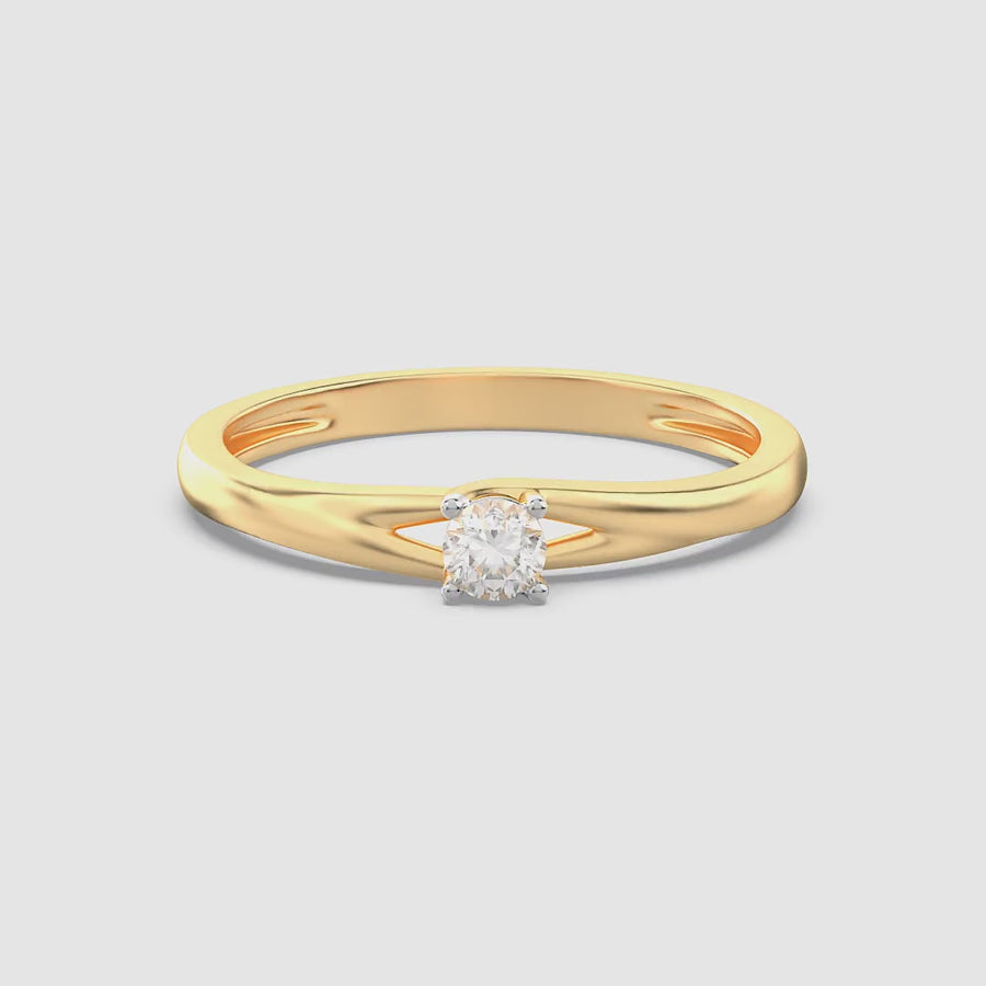 Lab-Grown 0.13 Ct Grapevine Solo Ring