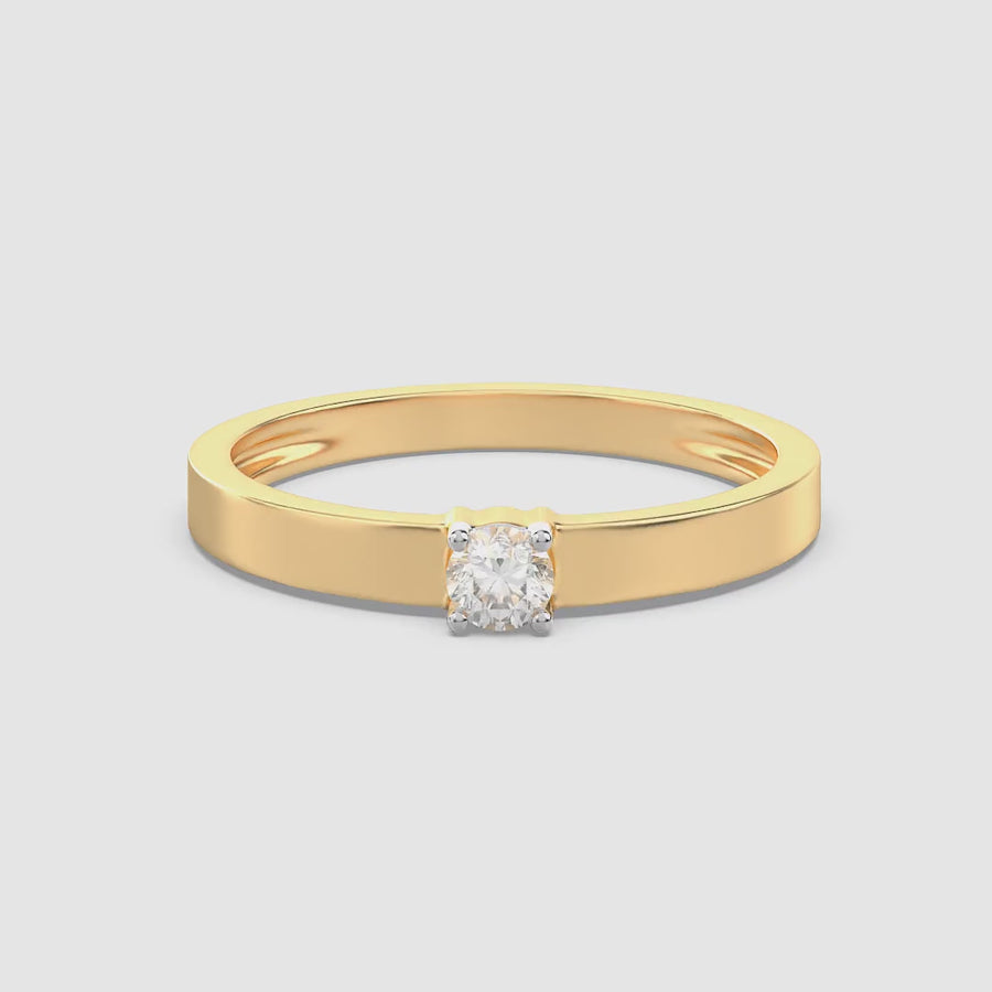 Lab-Grown 0.11 Ct Diamond Solo Band Ring