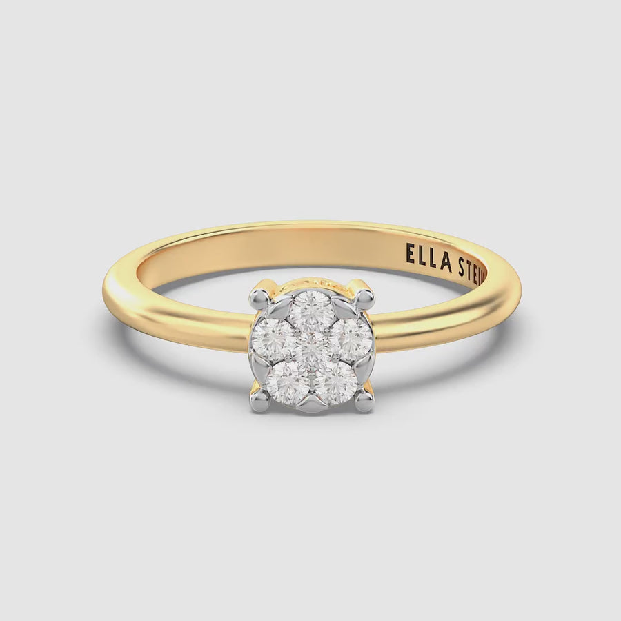 Lab-Grown Large Signature Four Prong Ring