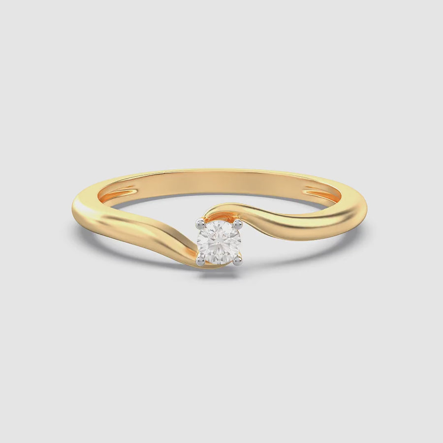 Lab-Grown 0.11 Ct Flow Solo Ring