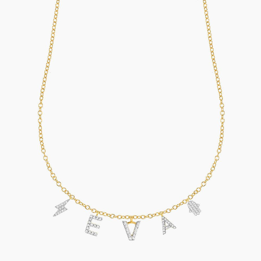 Diamond Initial Necklace A