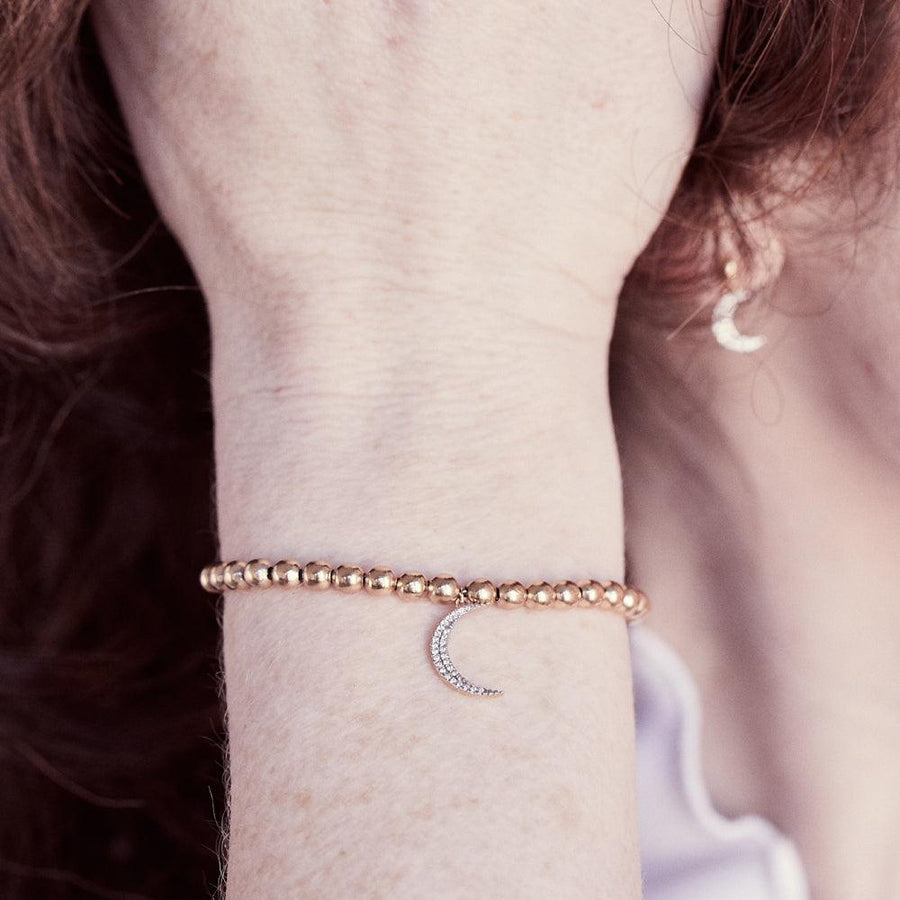 Buy Crescent Moon Beaded Bolo Bracelet Online - 1