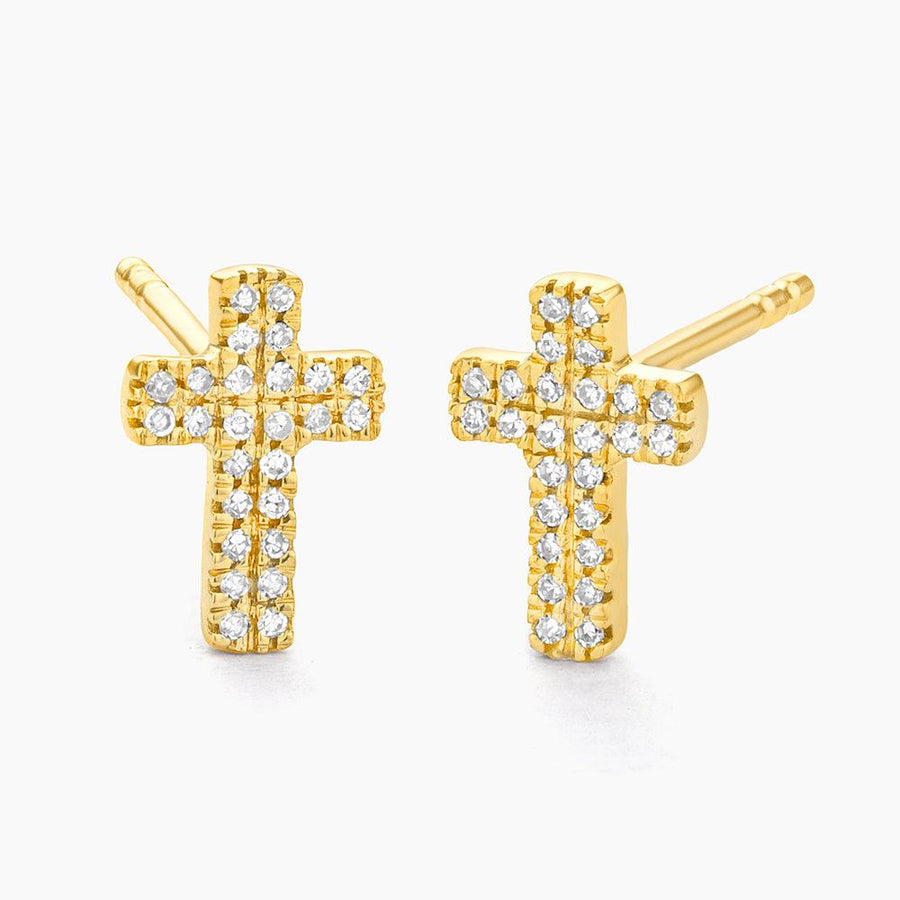 Small Cross Stud Earrings - Ella Stein 