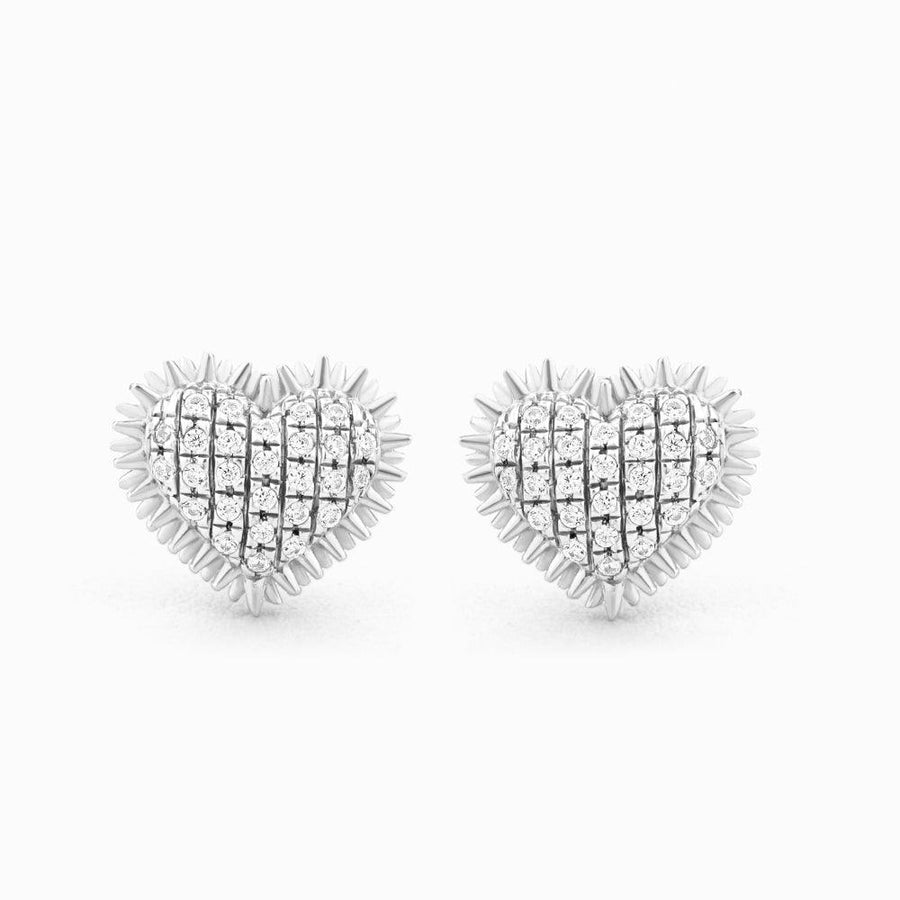 spiked heart earring