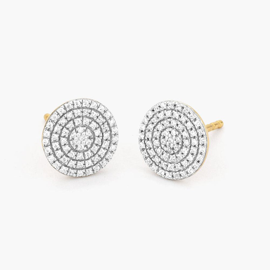 diamond round stud earrings