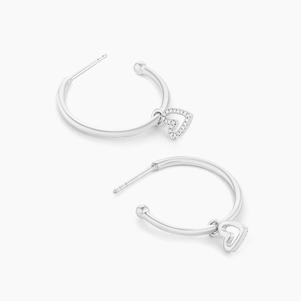 Buy Be Still My Heart Diamond Hoop Earrings Online | Best Valentine's ...