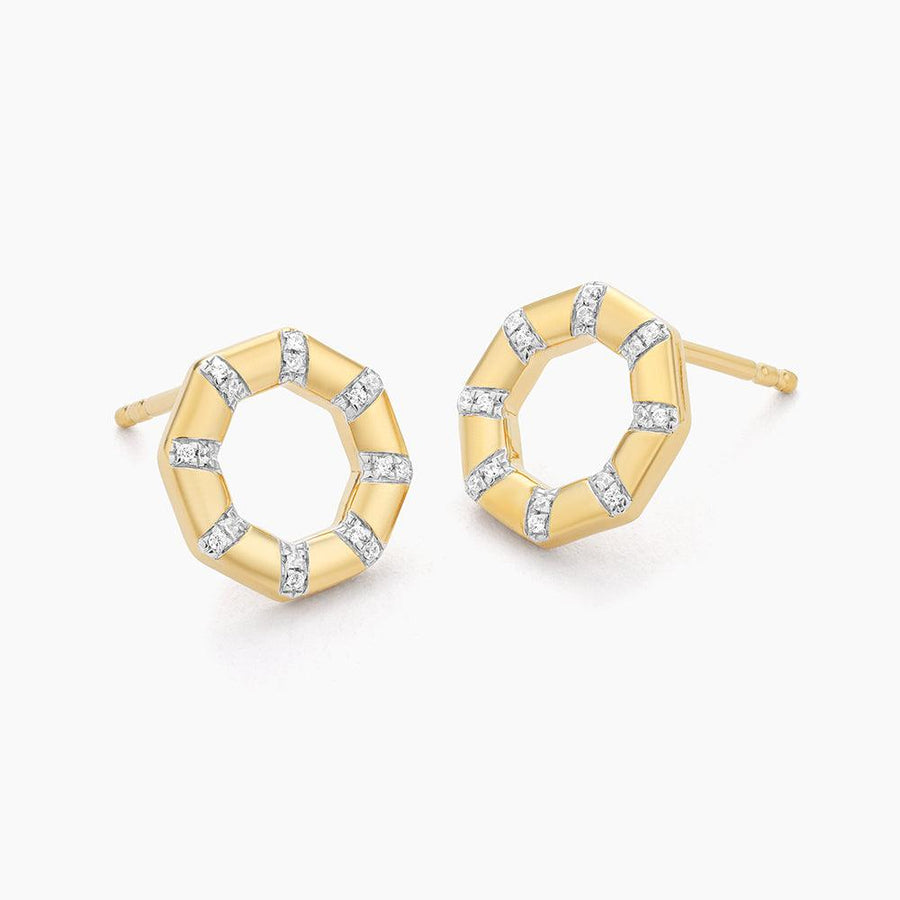 The Hexagon Stud Earrings - Ella Stein 