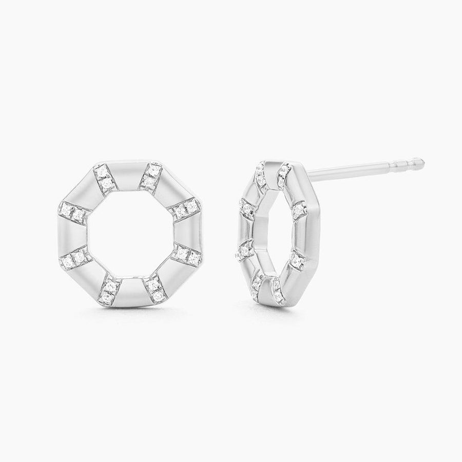 hexagon stud earrings