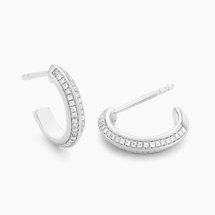 mini hoop diamond earrings