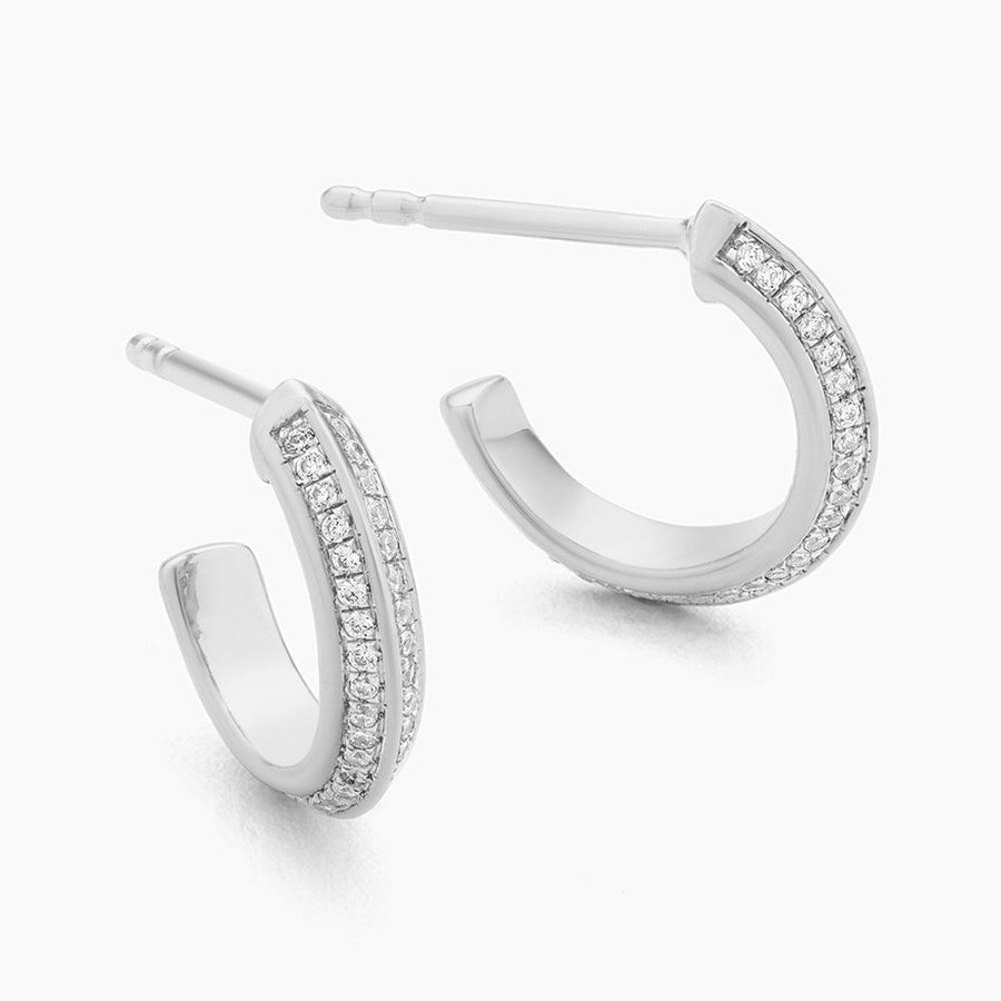 diamond mini hoop earrings