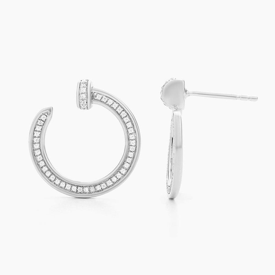 stud forward facing hoop earrings