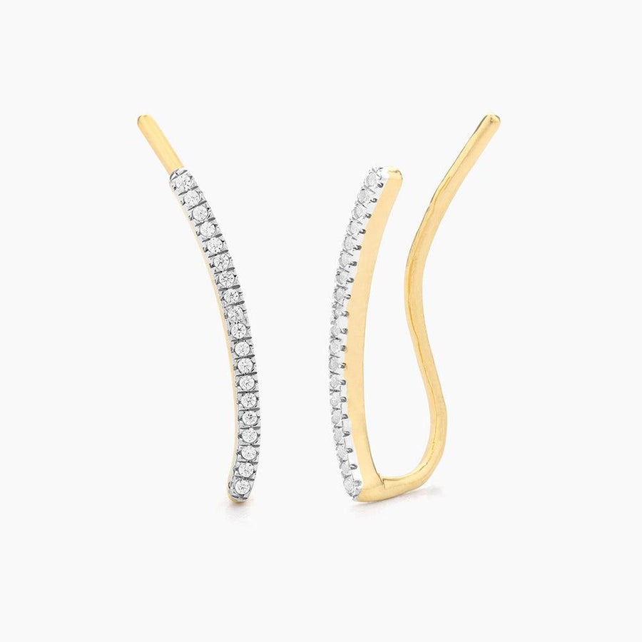 curved bar stud earrings