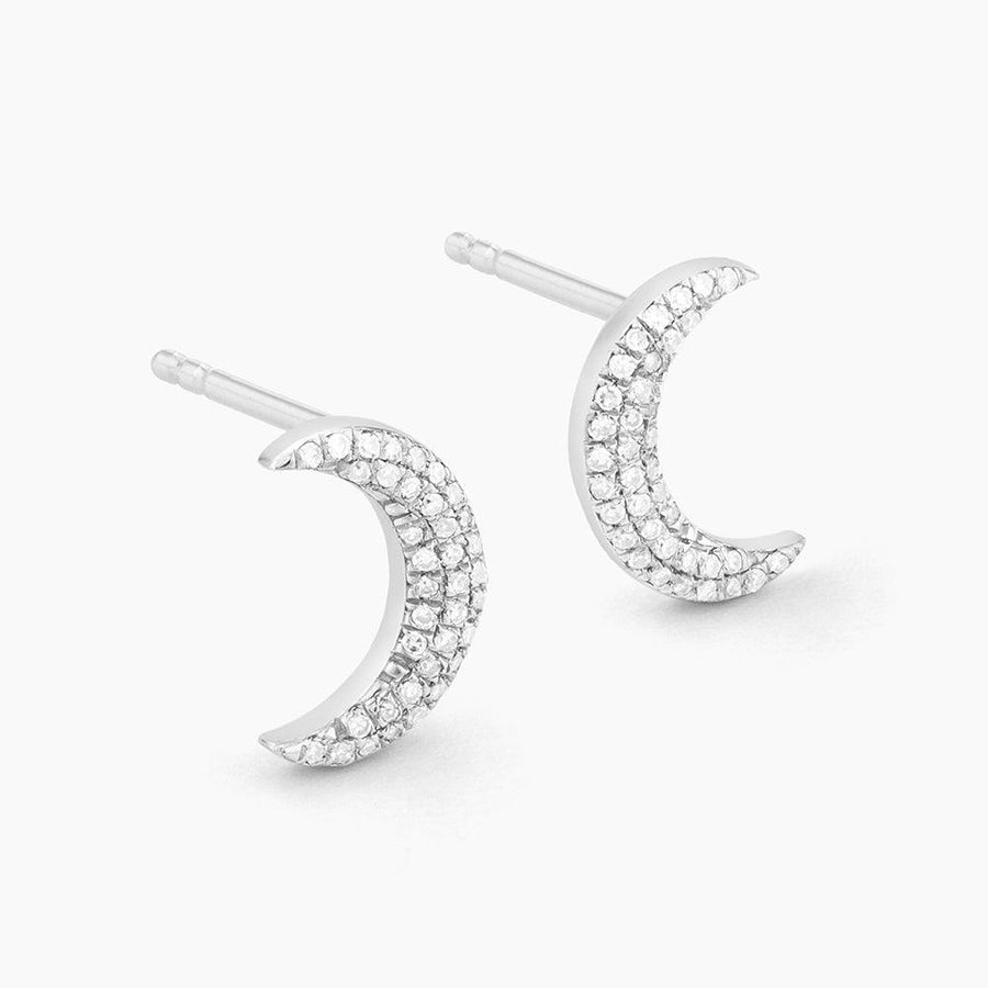 crescent moon diamond earrings