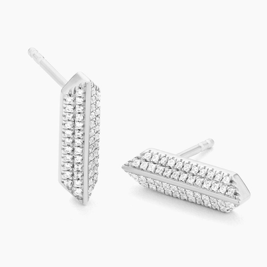 bar diamond stud earrings