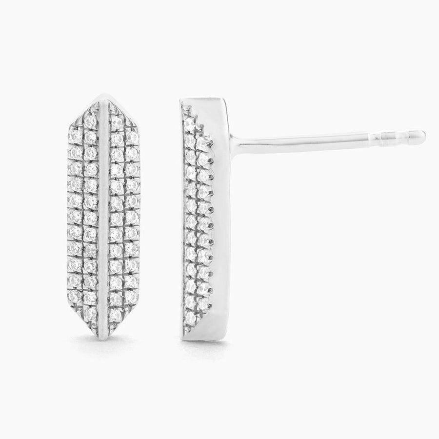 diamond bar stud earrings