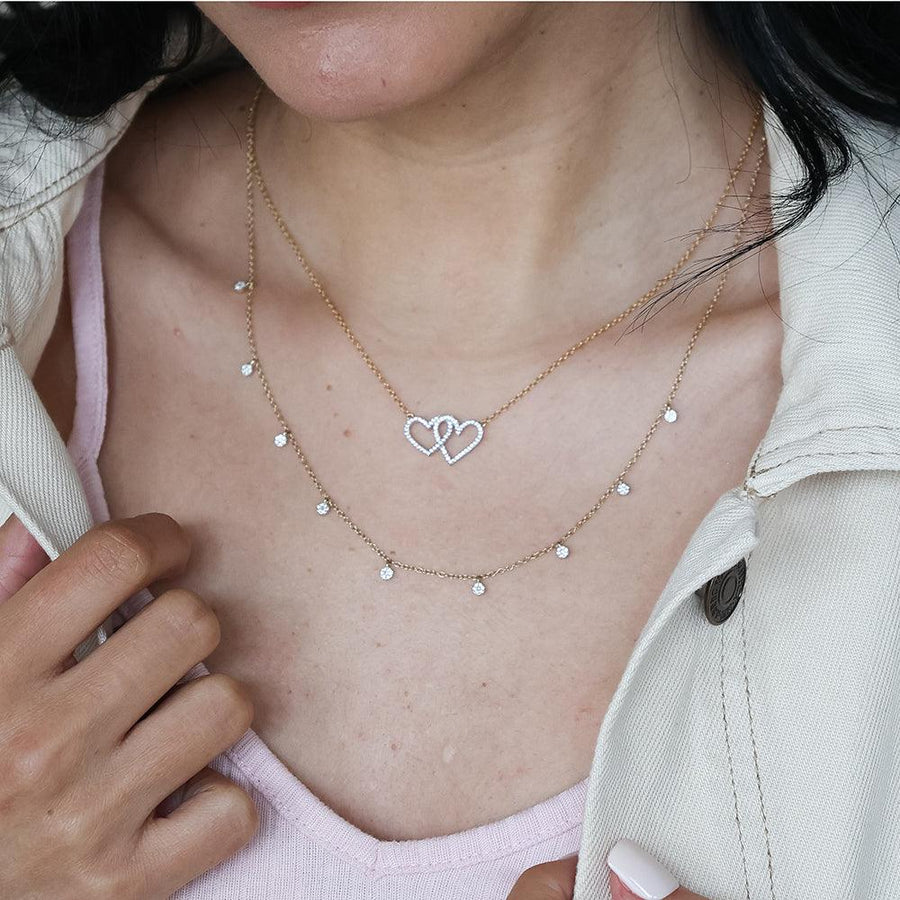 Buy two heart necklace