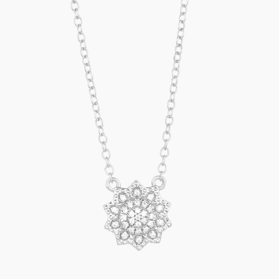  Flower Burst Diamond Pendant Necklace