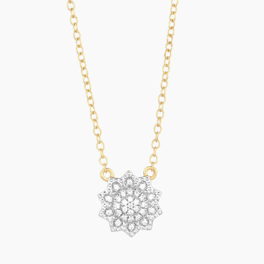 Flower Burst Diamond Pendant Necklace