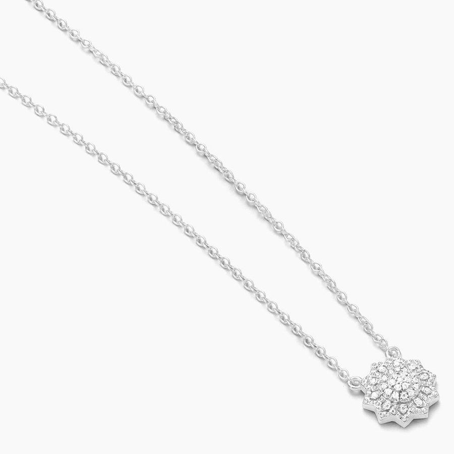  Flower Burst Diamond Pendant Necklace