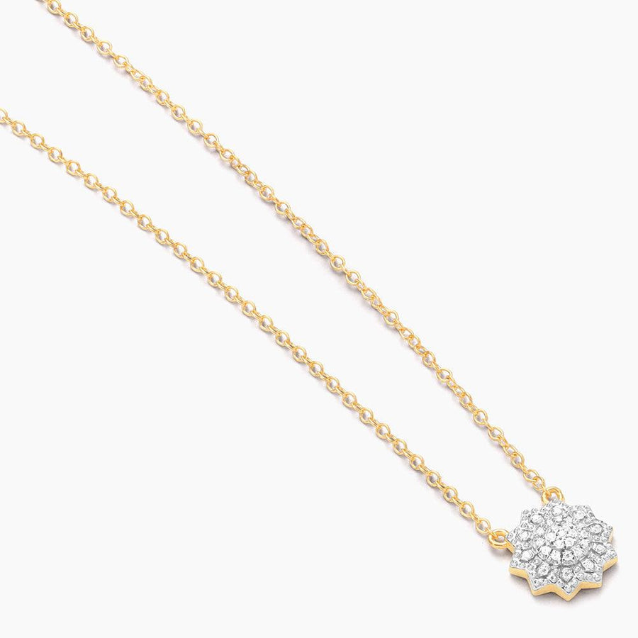 Flower Burst Diamond Pendant Necklace