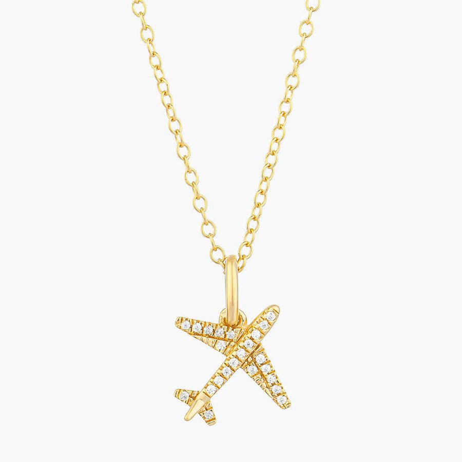 Buy Diamond Airplane Pendant Necklace | Affordable Diamond Jewelry | Ella Stein Gold