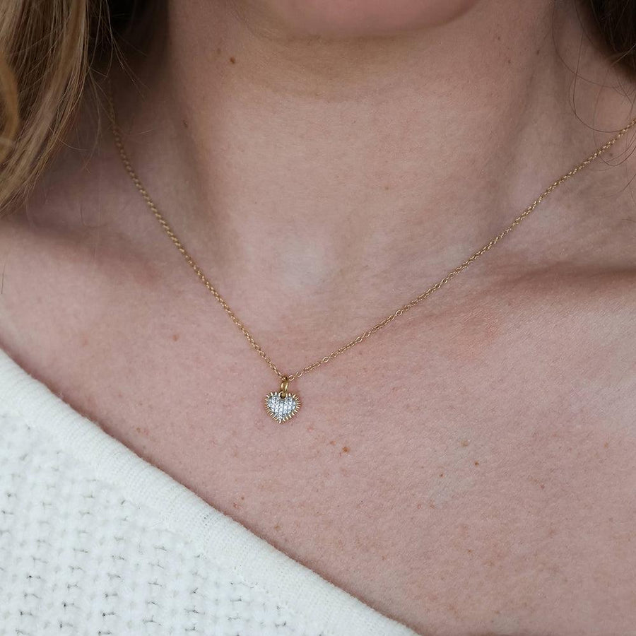 Buy Spiked Heart Diamond Pendant Necklace