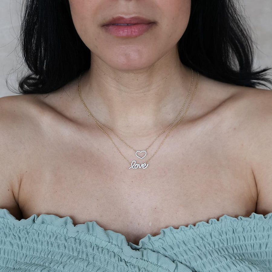 heart shaped diamond necklace 