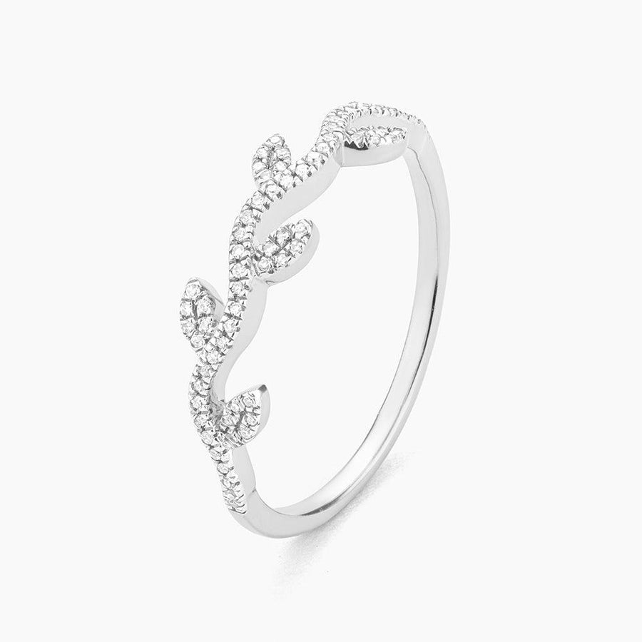 leaf diamond ring