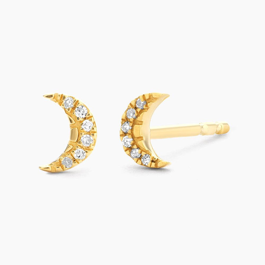 Crescent Moon Stud Earrings - Ella Stein 