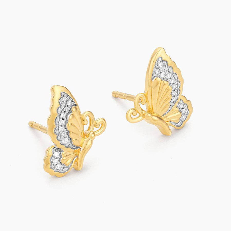 diamond butterfly stud earrings