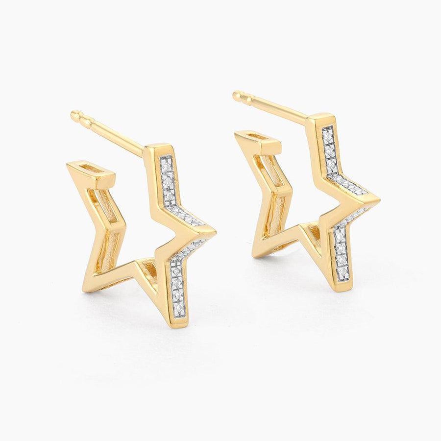 diamond star hoop earrings 