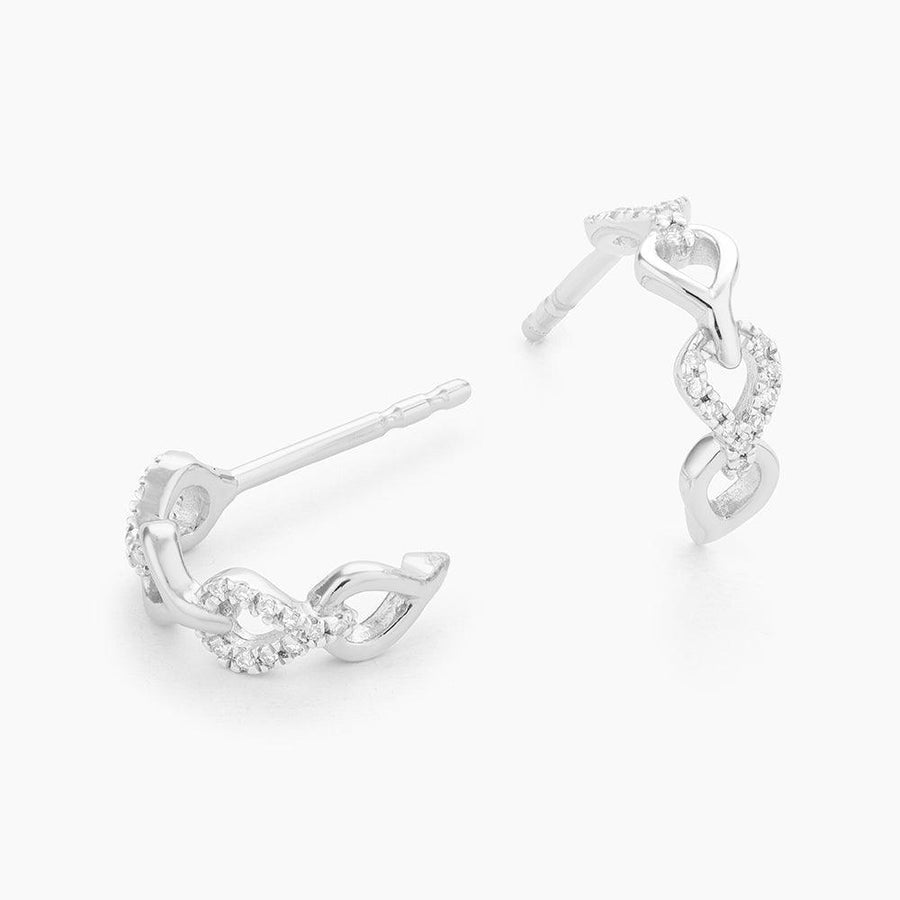 diamond huggie earrings