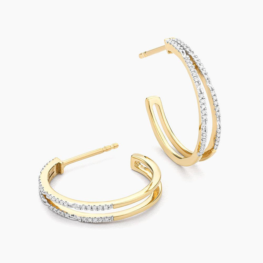 Double Bar Small Hoop Earrings - Ella Stein 