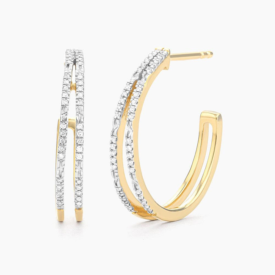 Double Bar Small Hoop Earrings - Ella Stein 