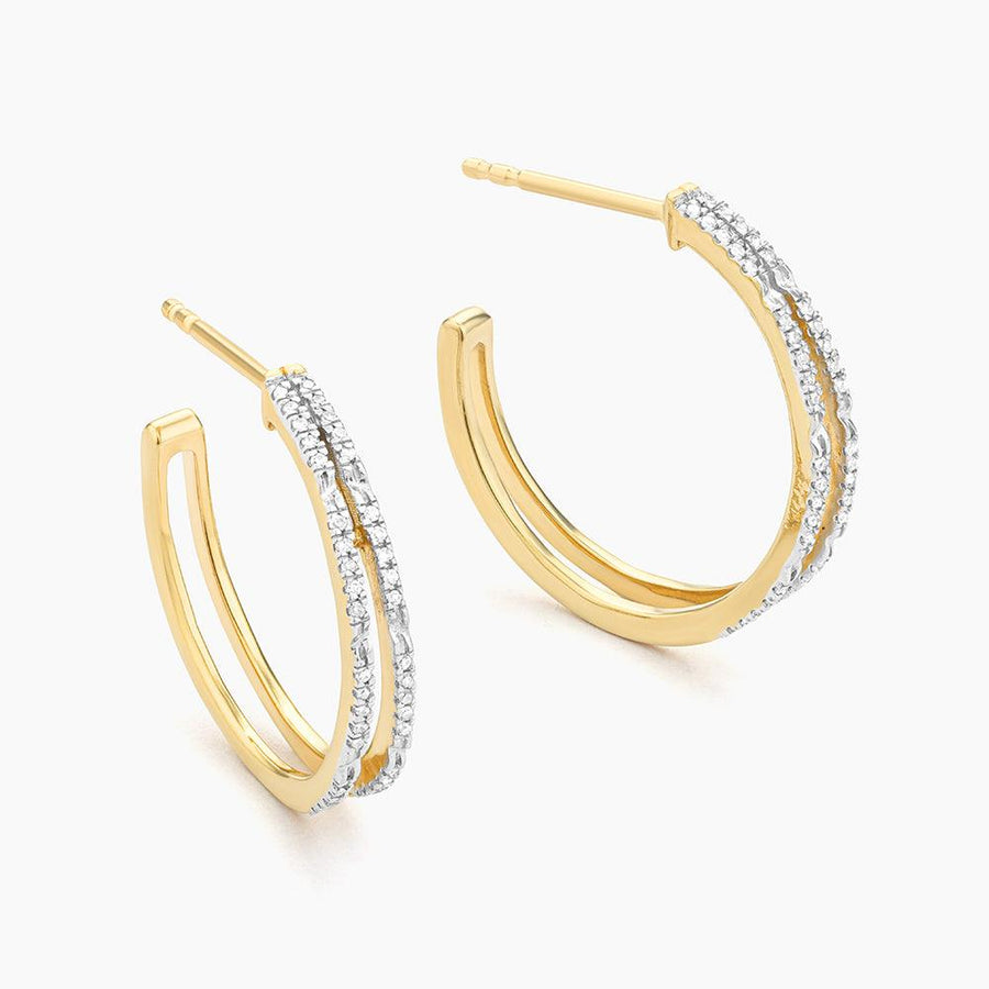 Double Bar Small Hoop Earrings - Ella Stein 