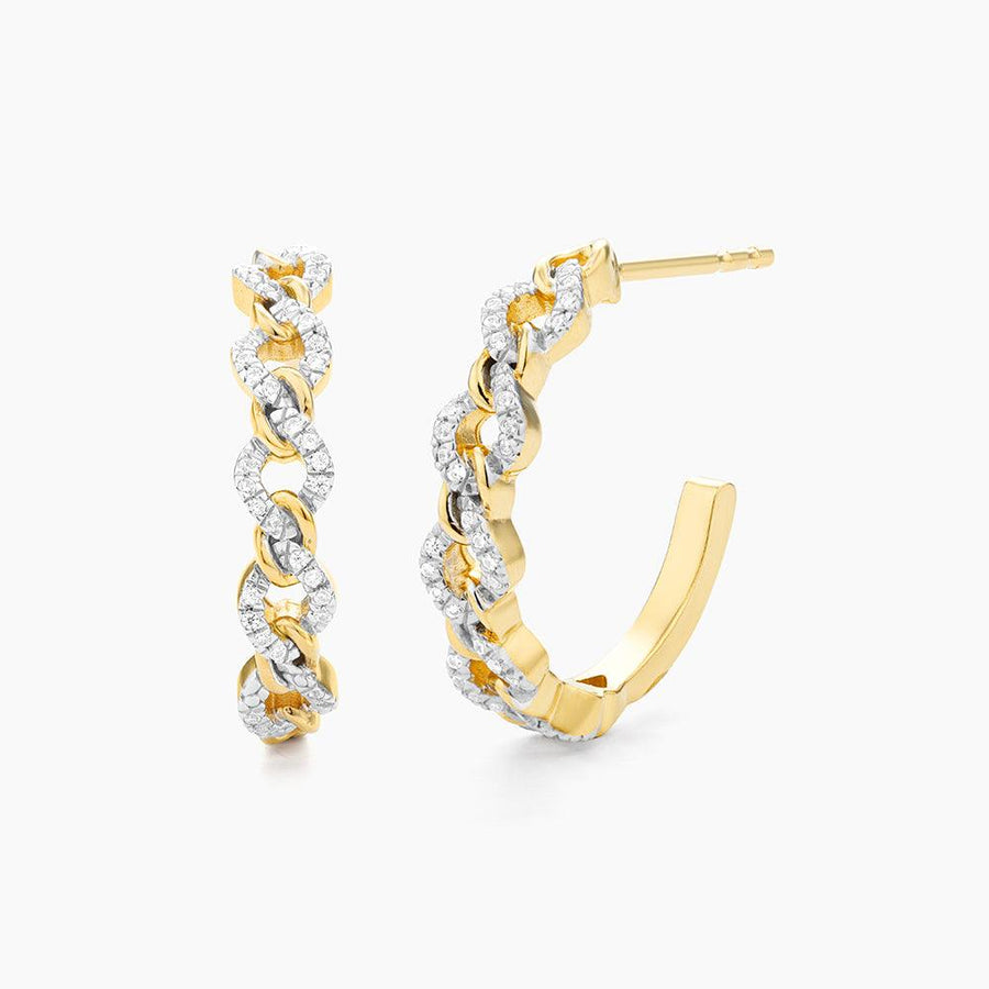 Mixed Link Hoop Earrings - Ella Stein 