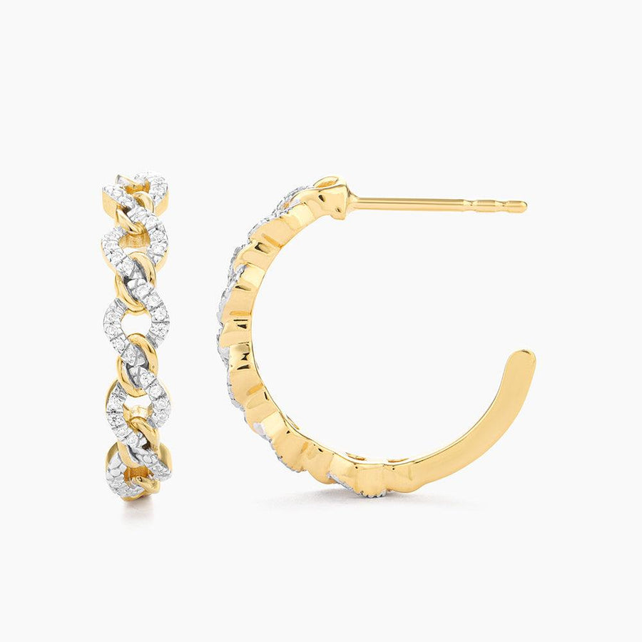 Mixed Link Hoop Earrings - Ella Stein 