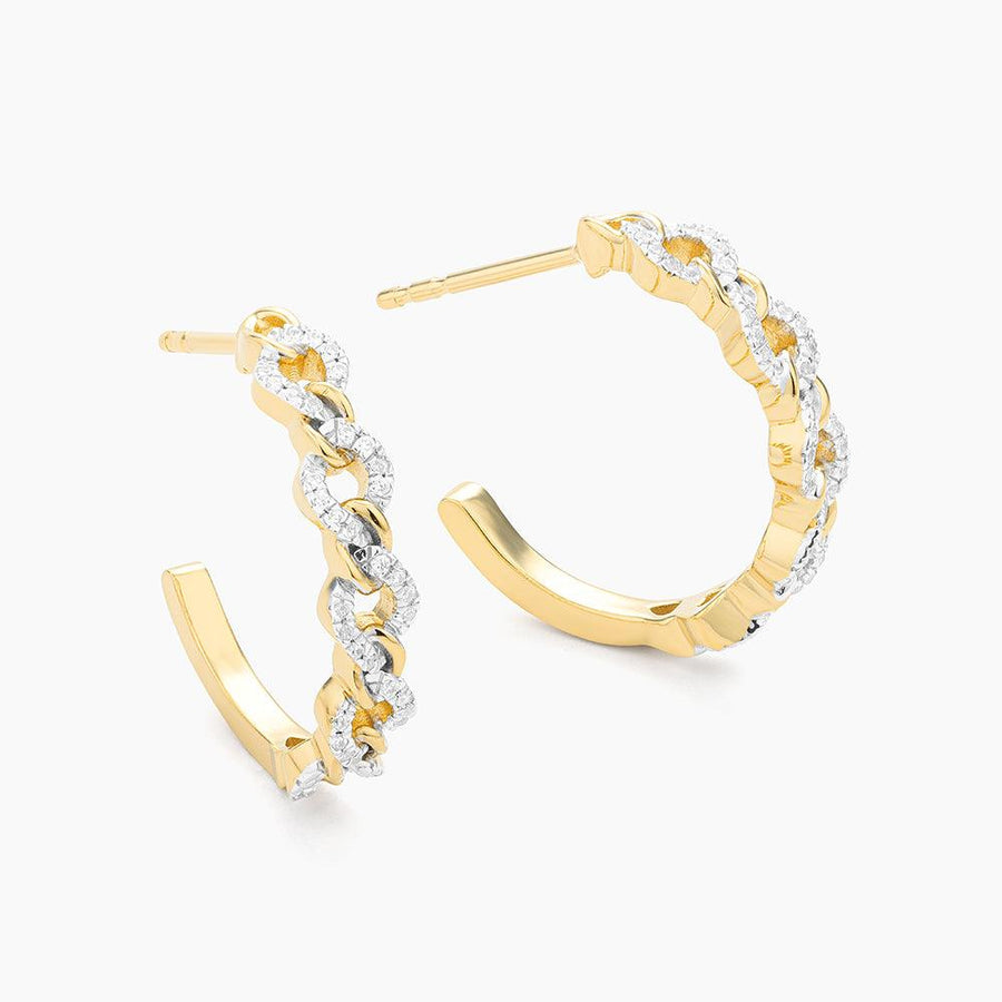 Mixed Link Hoop Earrings - Ella Stein 