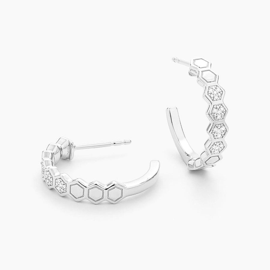 Oh Beehive! Honeycomb Hoop Earrings - Ella Stein 