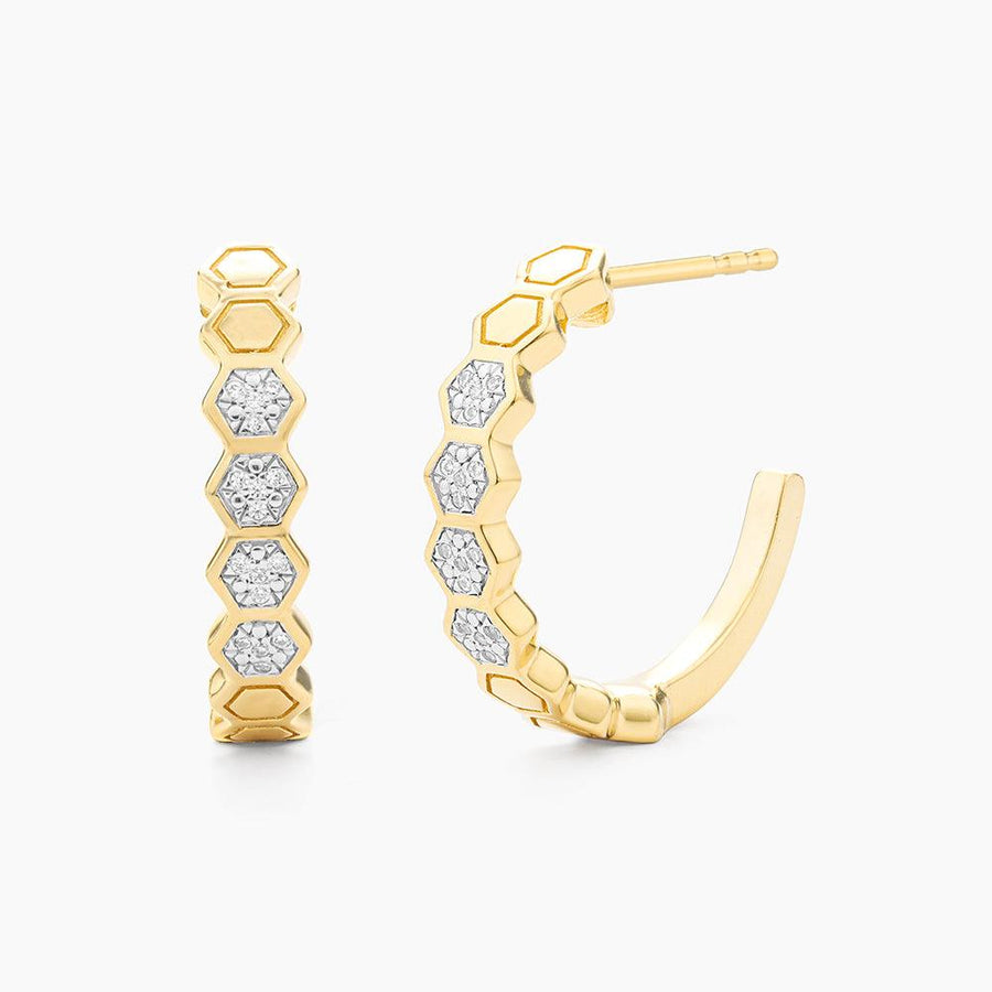 Oh Beehive! Honeycomb Hoop Earrings - Ella Stein 