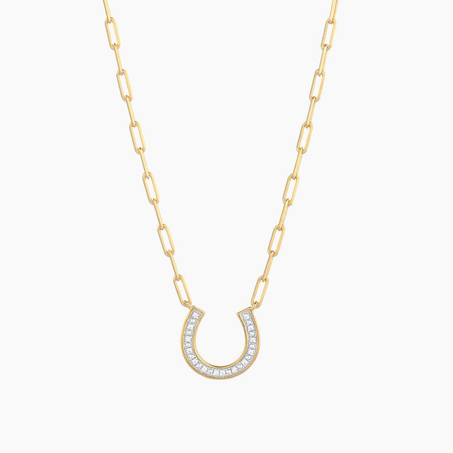 Lucky Horse Shoe Pendant Necklace - Ella Stein 