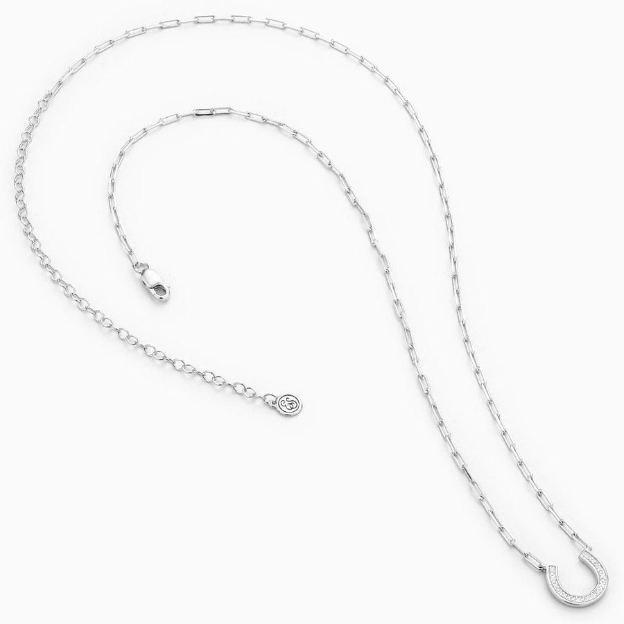 small diamond horse shoe pendant 